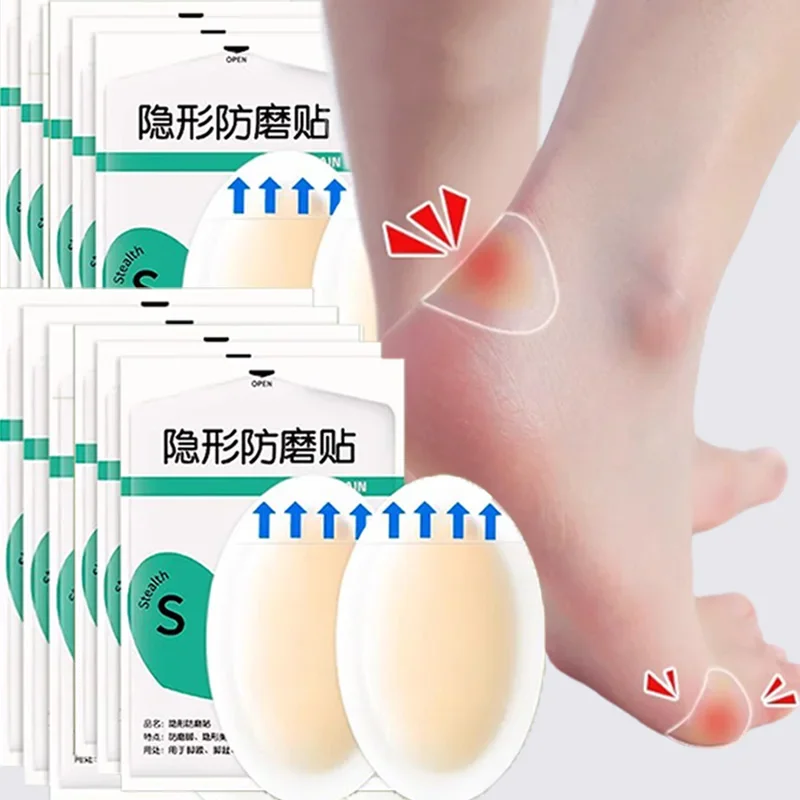 10Pieces New Blister Plasters Invisible Hydrocolloid Gel Blister Bandages Blister Cushion Pad for Heel Foot Toe and Guard Skin