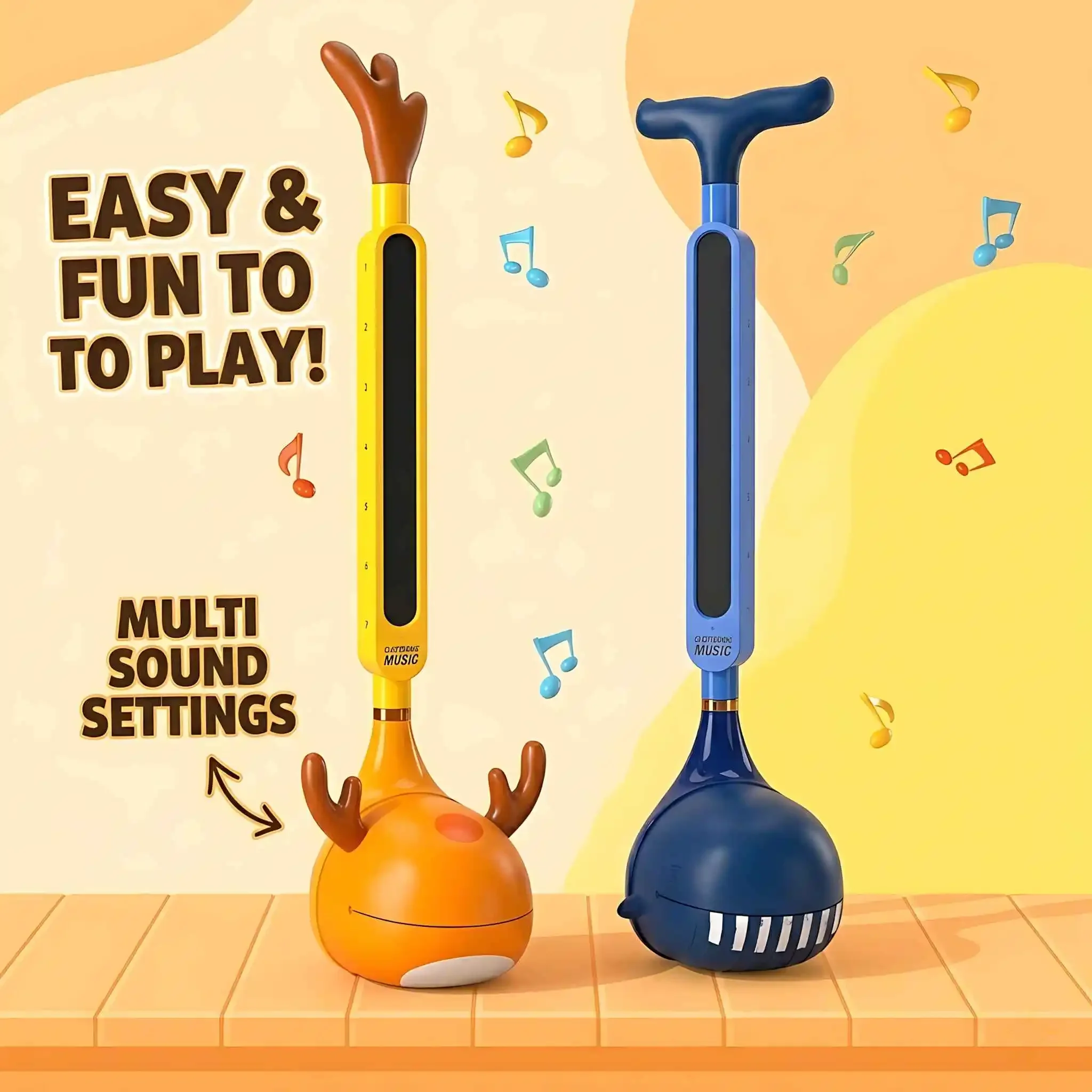 

Electronic Tadpole Musical Instrument Toy for Kids USB Rechargeable Otamatone Style Magic Sound Synth Educational Music Toy Gift