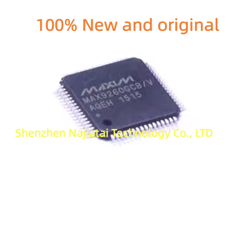 5PCS/LOT 100% New Original MAX9260GCB/V+T MAX9260GCB/V MAX9260GCB QFP64 IC Chip