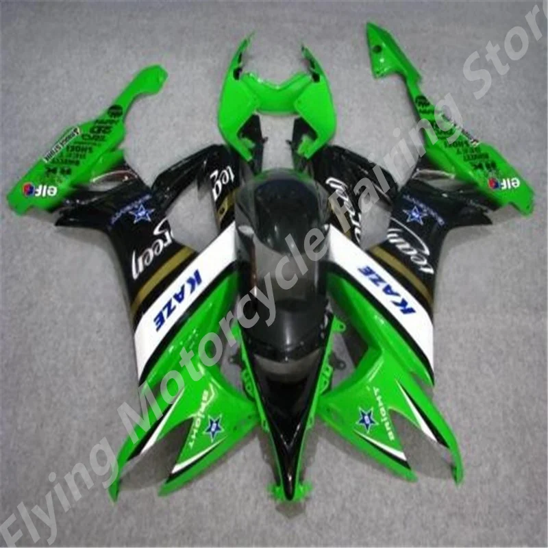 For green white black KAWASAKI NINJA 2008 2009 2010 ZX-10R hot green black ZX10R ZX 10R 08-10 08 09 10 Fairing