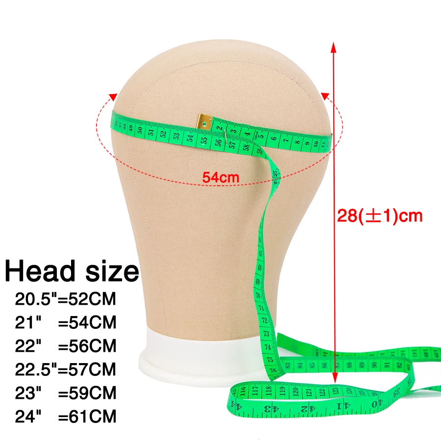 Alileader Canvas Block Poly Head Wig Making Head Weft/Wig Display Styling Mannequin Head Manikin Head Dryer20.5\