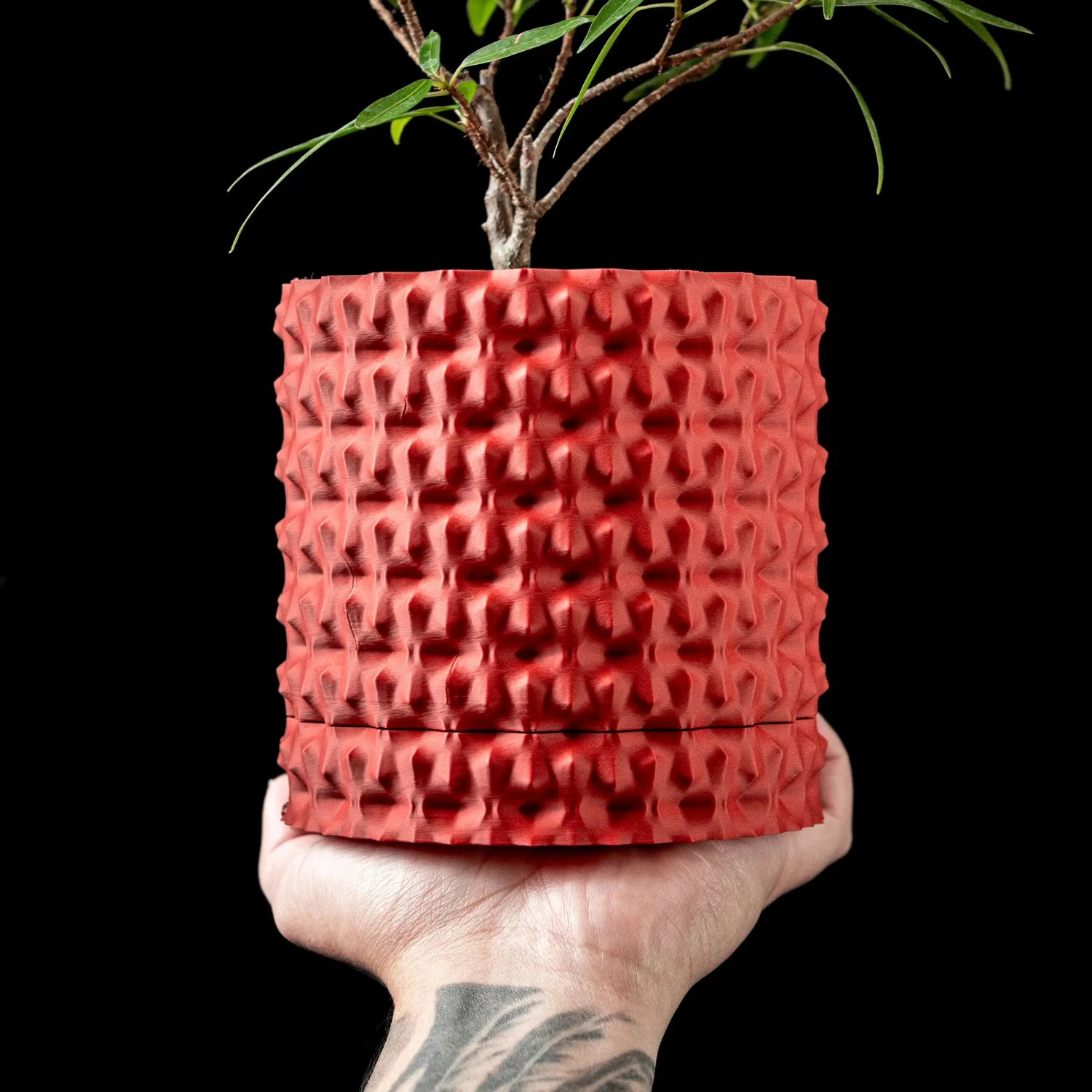 

Modern Minimalist 3D Printed Plant Pot – Biodegradable Flower Planter for Home Decor, Eco-Friendly Sustainable Gift (Rugged)