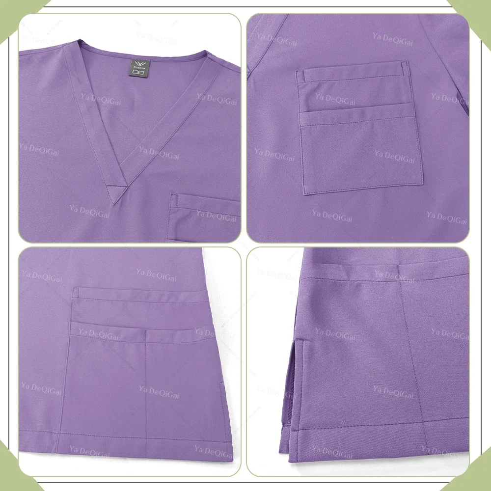 Short Sleeve Shirt Customized Logo Blouse Hospital Doctor Uniform Dental Clinic Medical Scrub TOP Pet Grooming Nurse Accessories image 4