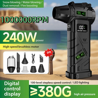 Powerful Violent Fan 990000RPM Turbo Air Blower 380G Thrust High Speed Brushless Turbo Jet Blower With LED Lighting