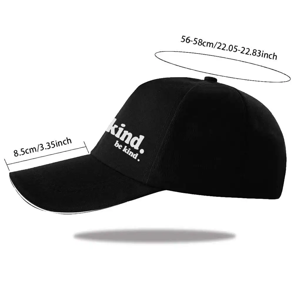 Be Kind Baseball Cap Inspirational Message Adjustable Unisex Curved Brim Sport Hat