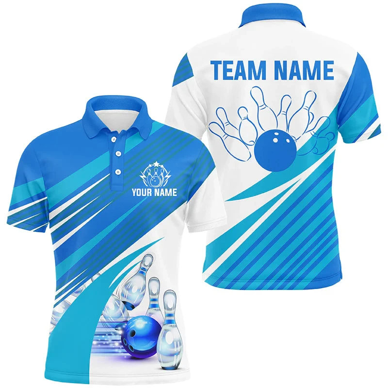 Fashion Bowling 3D Printed Polo Shirts For Men Summer Trend Short Sleeve Lapel Button Polo T Shirt Casual Oversized Sports Tees