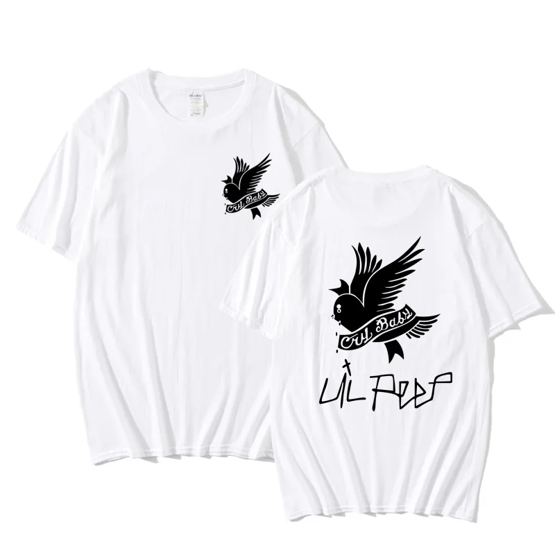 Summer T-shirt Lil Peep Hip-hop Singer Loose Fun Print Harajuku Loose Men\'s Casual Chic Short-sleeved Tops Women\'s