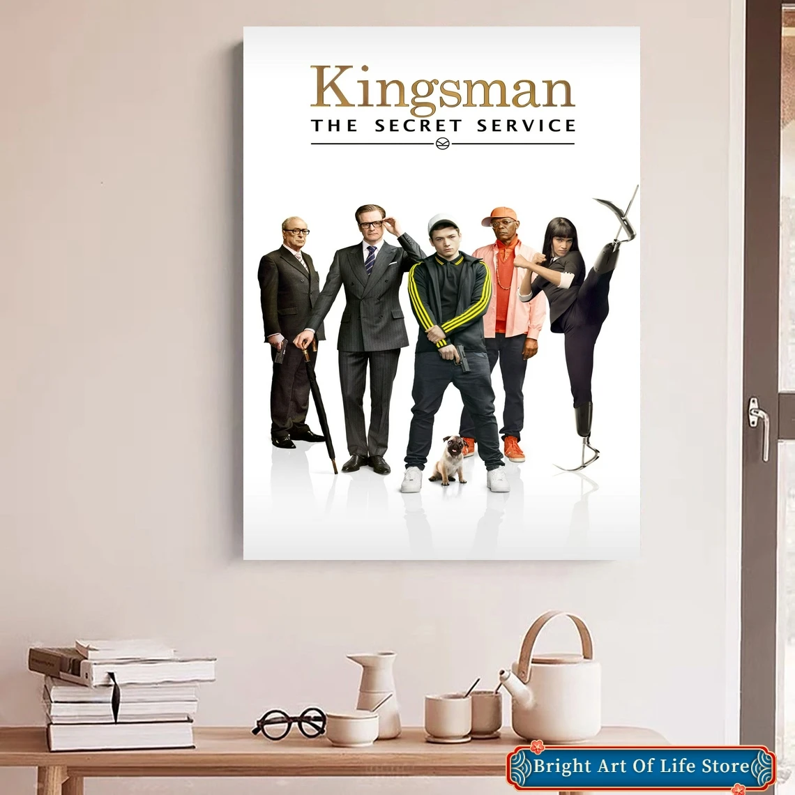 Kingsman The Secret Service  Movie Poster Star Actor Art Cover Canvas Print Decorative Painting (No Frame)