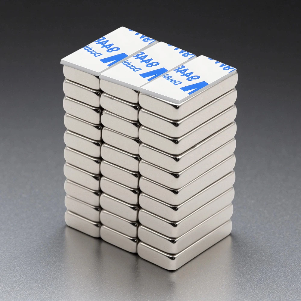 20x10x4mm Super Powerful Block Neodymium Magnet  With double-sided adhesive Magnet N35 Strong Permanent Magnetic imanes