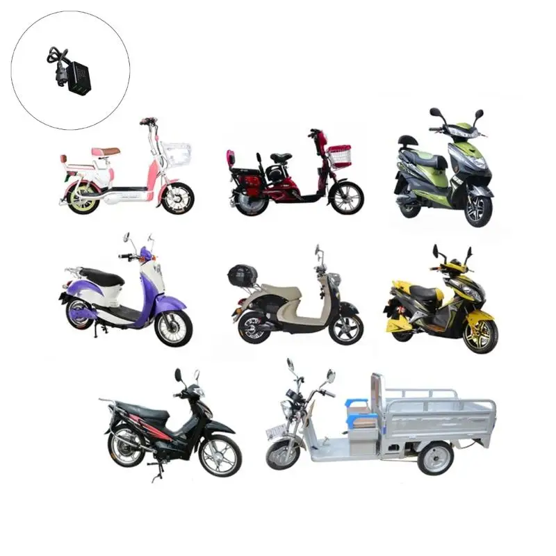 3 USB Port Charging Adapter Intelligent Chip Protective For 12V-90V Electric Bike Scooter Support Phone Tablets