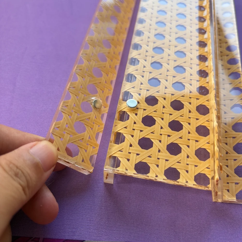20" Cane Straight Acrylic Rack, 5mm Acrylic Mahjong Card Arranger, Card Pusher & Card Holder, 4 Pieces Per Set
