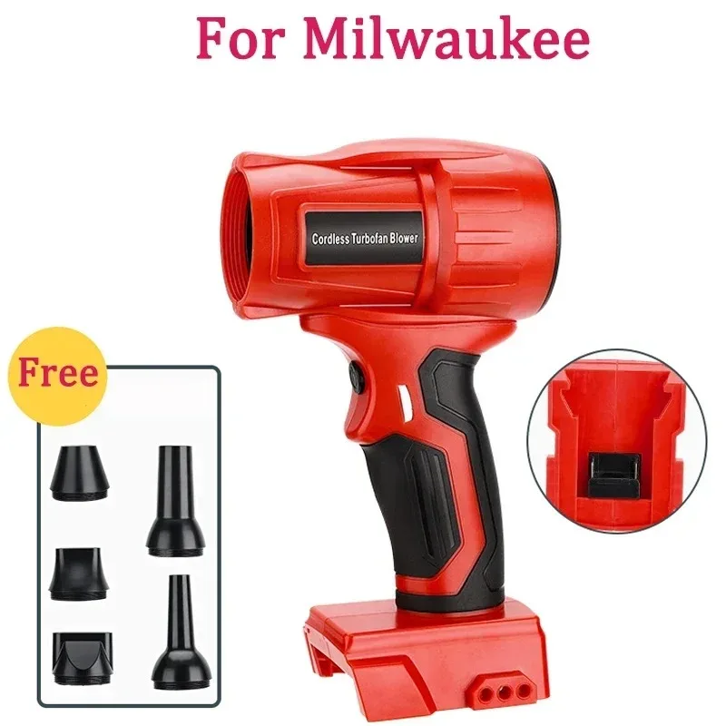 Kompatibel mit Milwaukee 18/20V Li-Po-Akku mit 5 Düsen, Mini-Hochgeschwindigkeitsgebläse, bürstenloser Gleichstrommotor, maximale Drehzahl 96000 U/min. – Detail 5