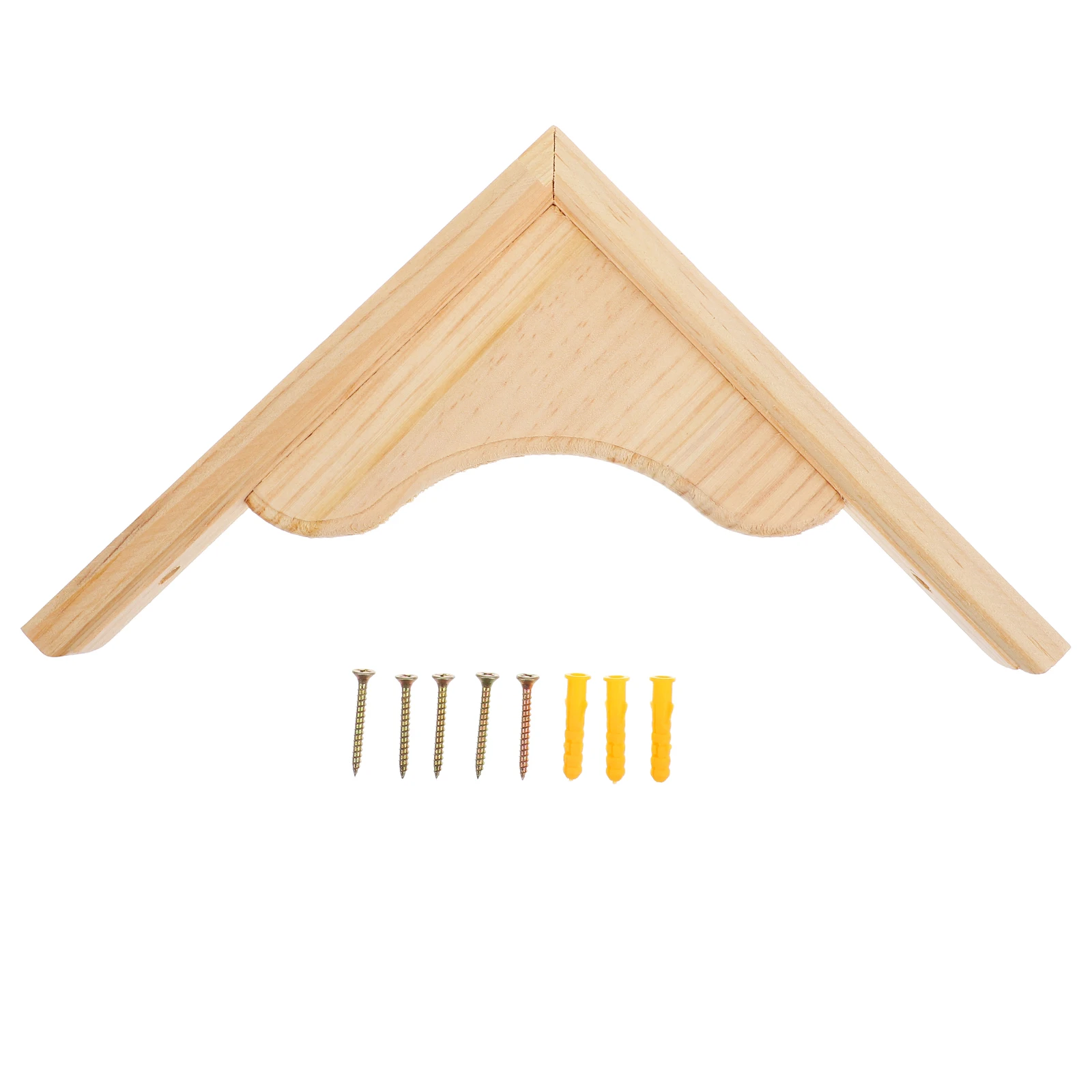 

Solid Decorative Floating Wooden Angle Home Office Kitchen Rustic Triangular Support Rack Corner For Shelves Wall Shelves