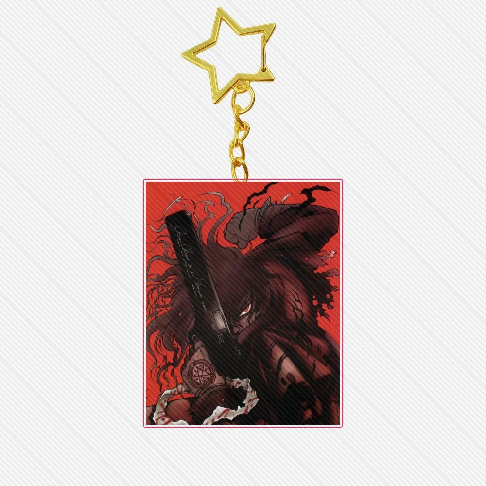 6cm Hellsing Archive Acrylic Keychain Ornaments Decorations Cosplay Accessories Goods Christmas Gifts