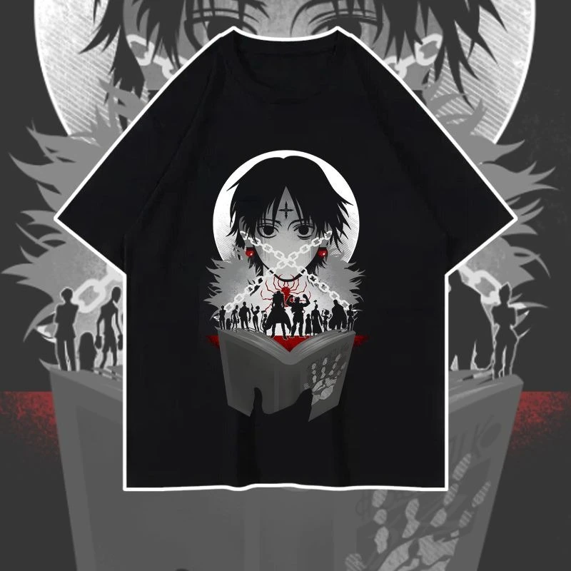 Koszulka Killua - Unisex Premium z nadrukiem postaci i typografii, oversize, casualowa, modna koszulka z krótkim rękawem, koszulka w stylu gotyckim