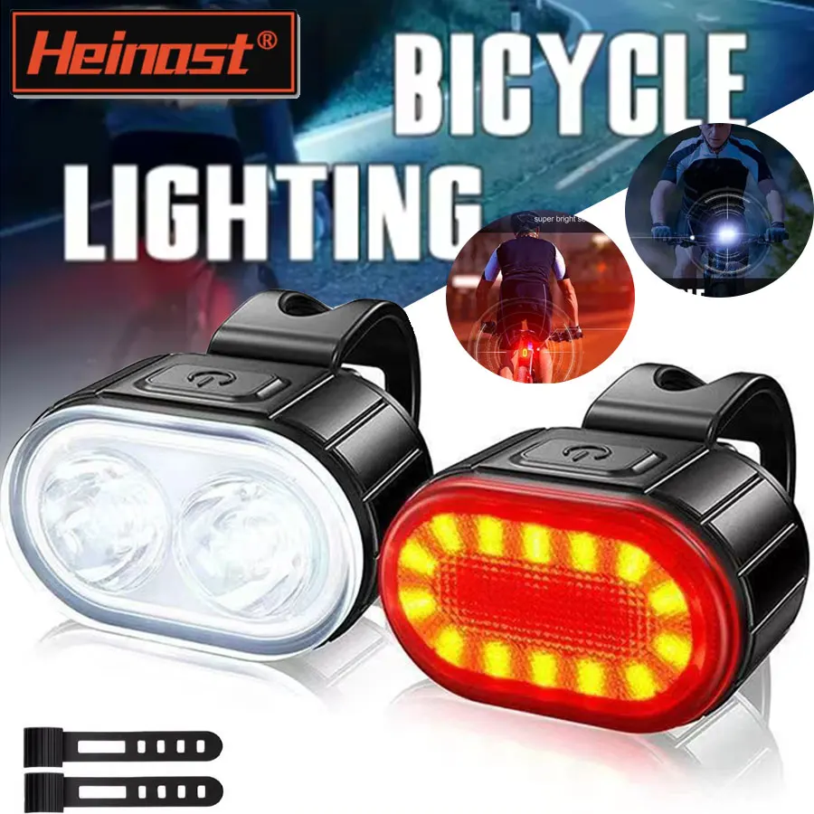 الدراجات دراجة الجبهة/الضوء الخلفي/مجموعة الدراجة الدفاع مصباح يدوي عصا MTB مقاوم للماء الضوء الخلفي LED فانوس دراجة الملحقات #1