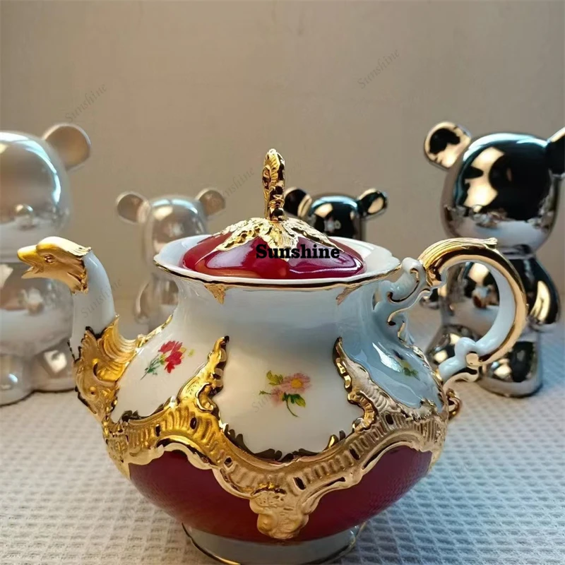 

German MEISSEN Mei Sen porcelain L coffee cup and saucer coffee set European royal court style gold-plated gift box