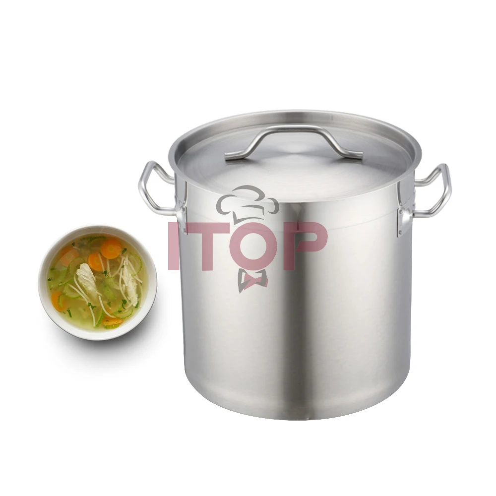 

Factory Direct Kitchen Heat Cooking Stock Pot Thicken Stainless Steel Home Soup Pot Big Cooking Pots