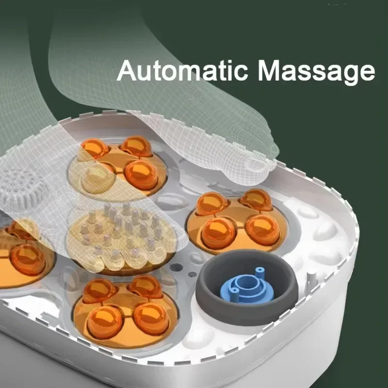 high-quality automatic portable foot bath machine, foldable for easy storage, multiple powerful foot bath