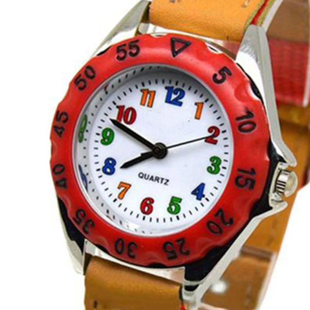 Cartoon Students Watch Red Nylon Strap Creative Wristwatch Accurate Quartz Movement Watch Wrist Watches