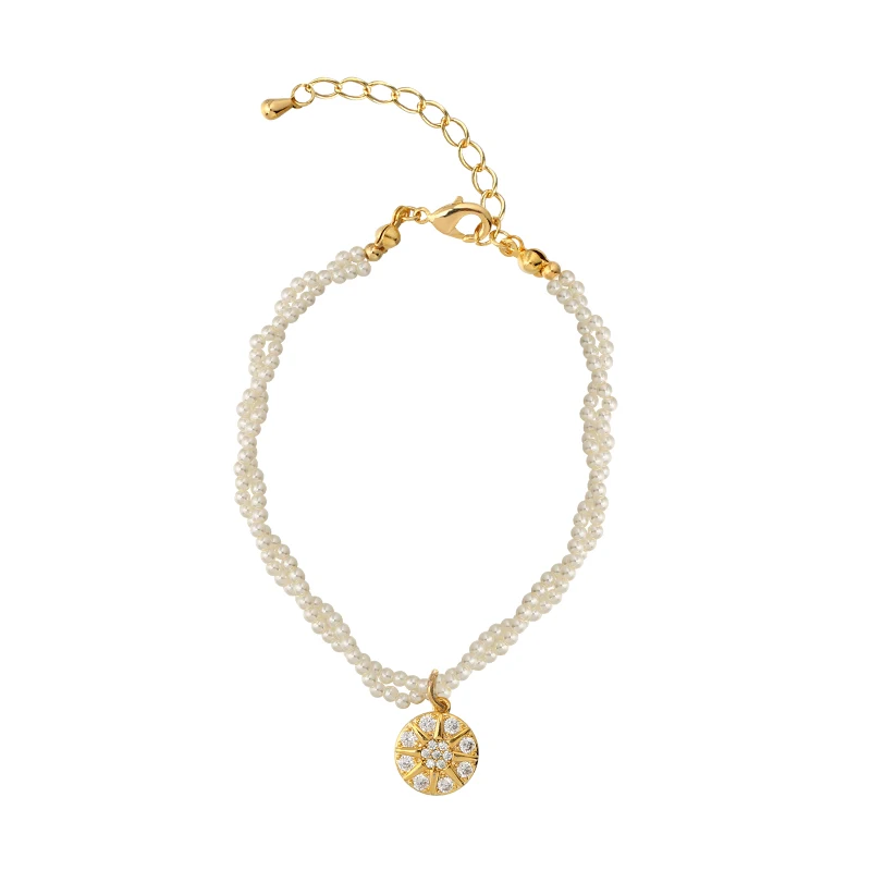 

Double-layer winding exquisite simple fashion artificial pearl bracelet women's small and high-end jewelry