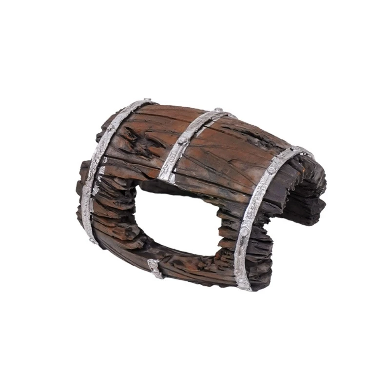 69HC Weathered Barrels Fishes Tanks Enhances Aquariums And Terrariums Sceneries