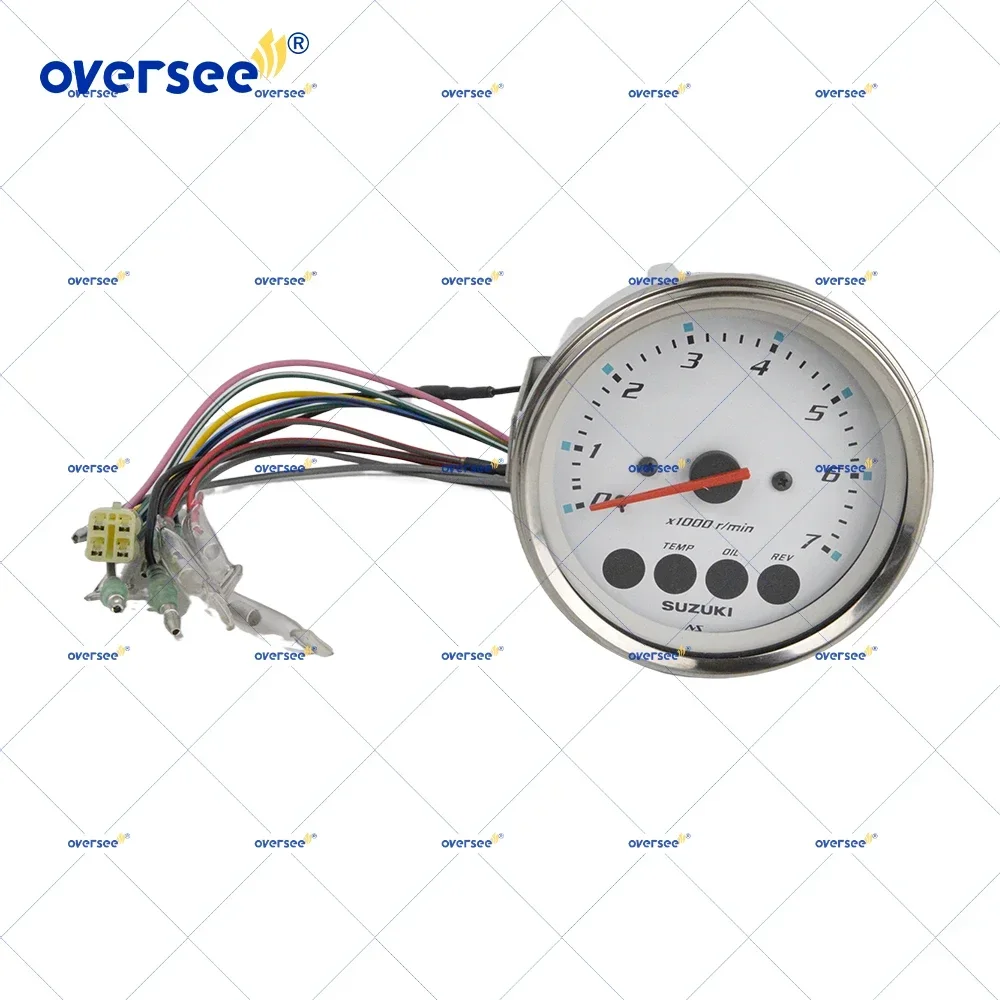 OEM 34200-93J14 White Multifunction Tachometer for Suzuki Outboard DF115 DF140 Engine Gauge
