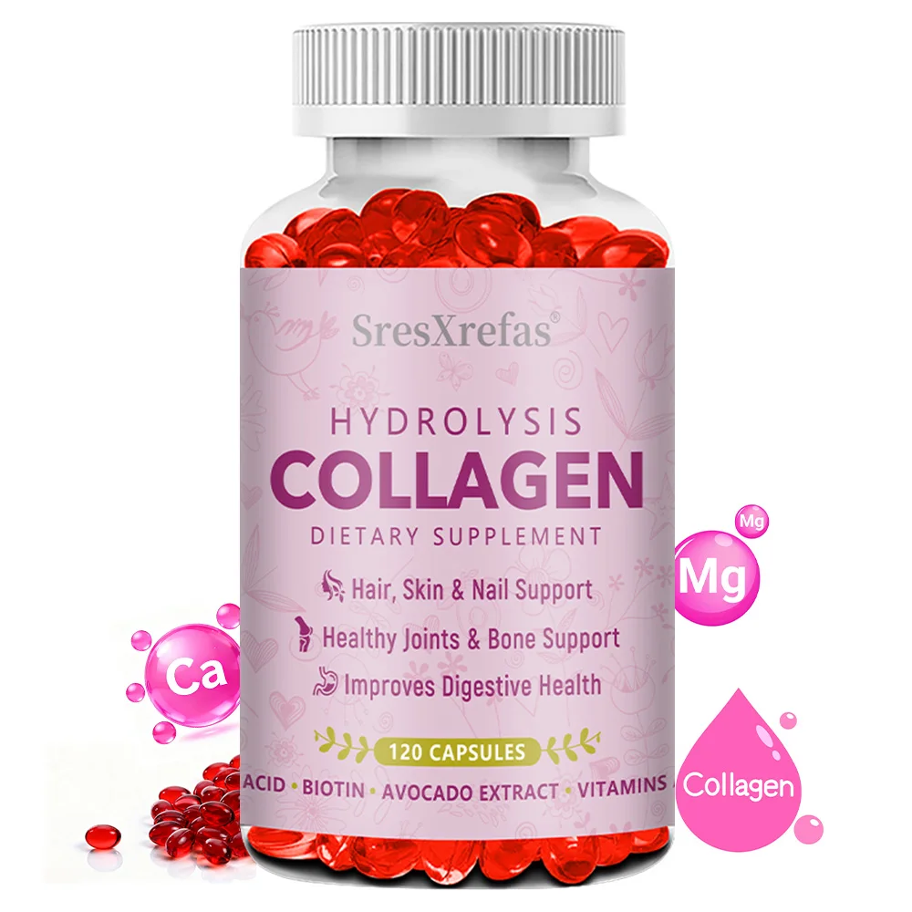 

Hydrolyzed Collagen Capsules, Nourish Hair, Skin, and Nails, Strengthen Joints and Bones, Improve Digestive Health