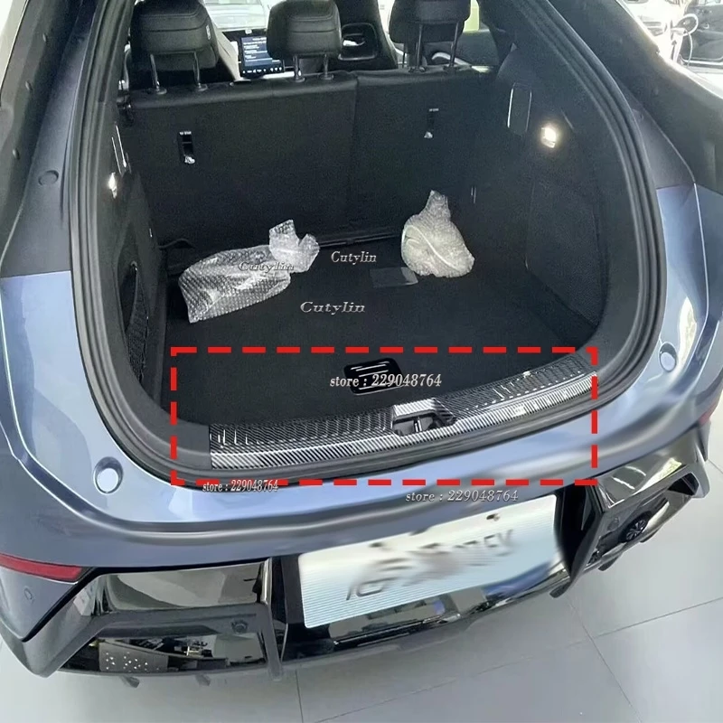 

LHD RHD for BYD Sealion 7 Sea Lion 07 EV 2024 2025 ABS Carbon Inner Rear Bumper Pedal Protector Cover Trim Car Accessories