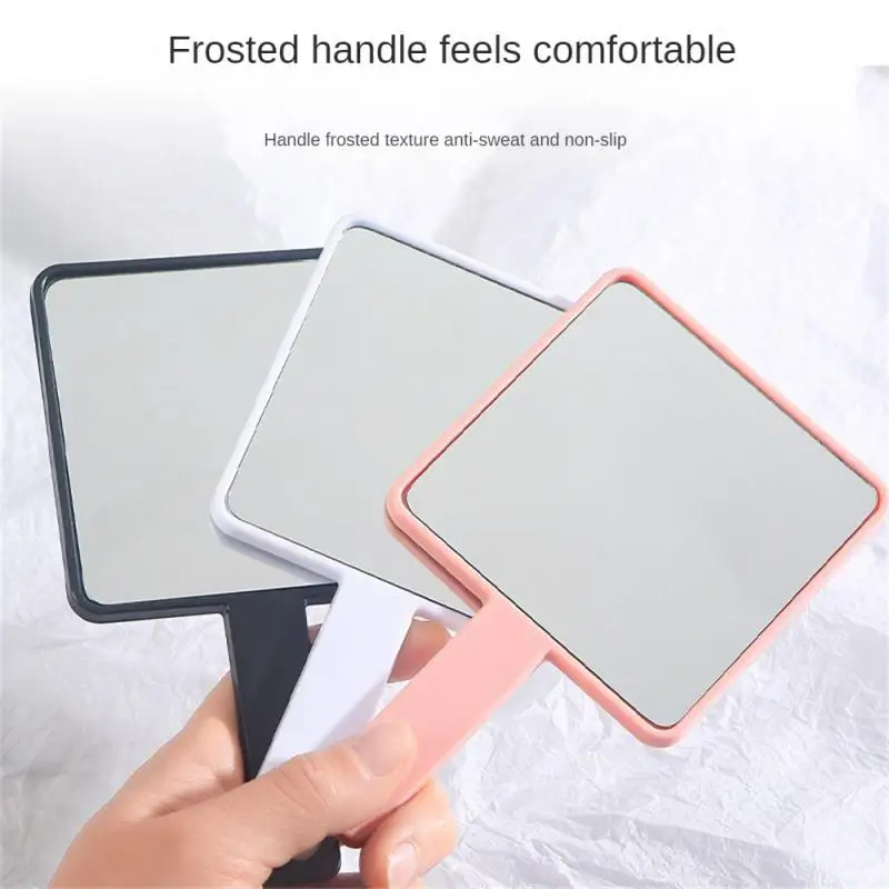 1/2PCS AUtumnfish Large Makeup Mirror Hand-held Makeup Mirror White Cosmetic Mirror Comfortable Portable Simple Design