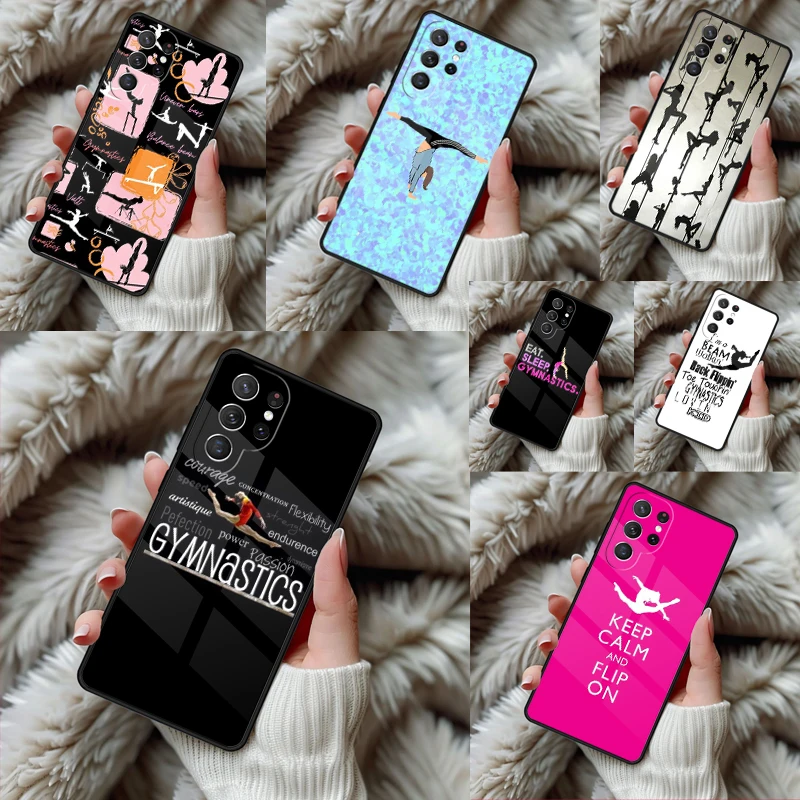 Love Gymnastics Phone Case For Samsung Galaxy S24 S25 S26 Ultra S22 S23 Plus S21 S20 FE Note10 TPU Cover