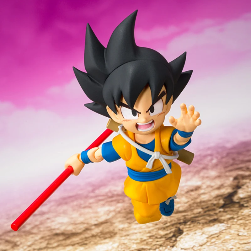 オリジナルバンダイ S.H.フィギュアーツドラゴンボール孫悟空 (ミニ) DAIMA 7 センチメートル PVC アクションフィギュアモデル本物のコレクター置物玩具ギフト