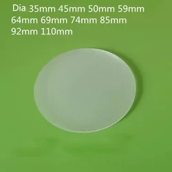 Round Flat Frosted Glass Lens Diameter 35 50 69 74 92 110mm for LED Flashlight Torch Lampshade DIY Parts Accessories
