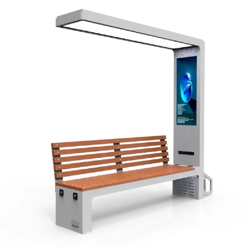 New Style Outdoor Benches Furniture Smart Solar Powered Park Garden Beach Bench Customized for You Only