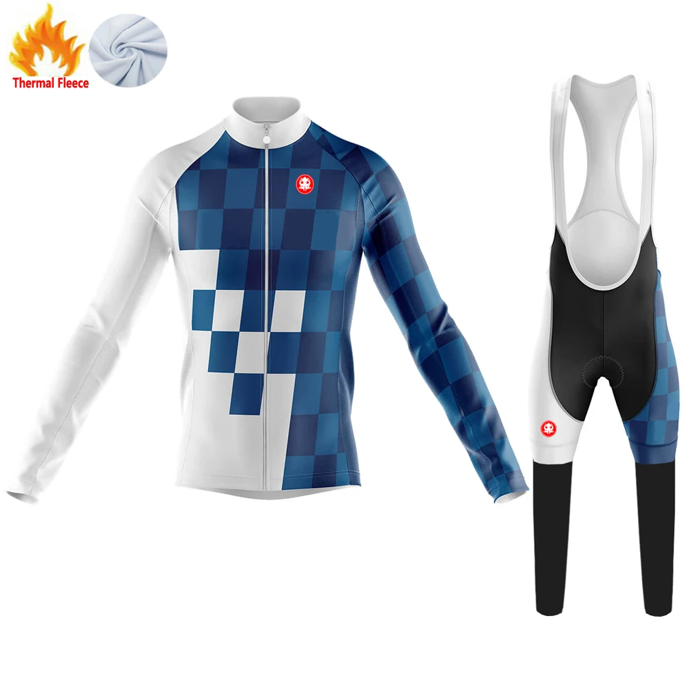 Winter Fleece conjunto ciclismo masculino KRAKEN OCTOPUS cycling jersey maillot velo homme mtb kleding heren велоформа мужская