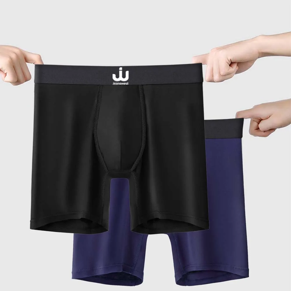 5 Stück Bambus-Viskose Lange Boxershorts für Männer Nahtlose Atmungsaktive Herrenunterwäsche U-förmig Konvex Männerunterhosen Hochelastische Herren-Slips – Detail 4