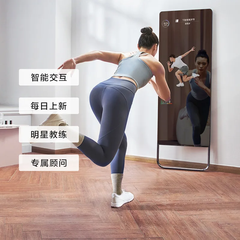 Virtual Smart Workout Home Gym 32'' Inch Fitness Mirror Intelligent Touch Screen Interactive TV Mirror For Smart Exercise