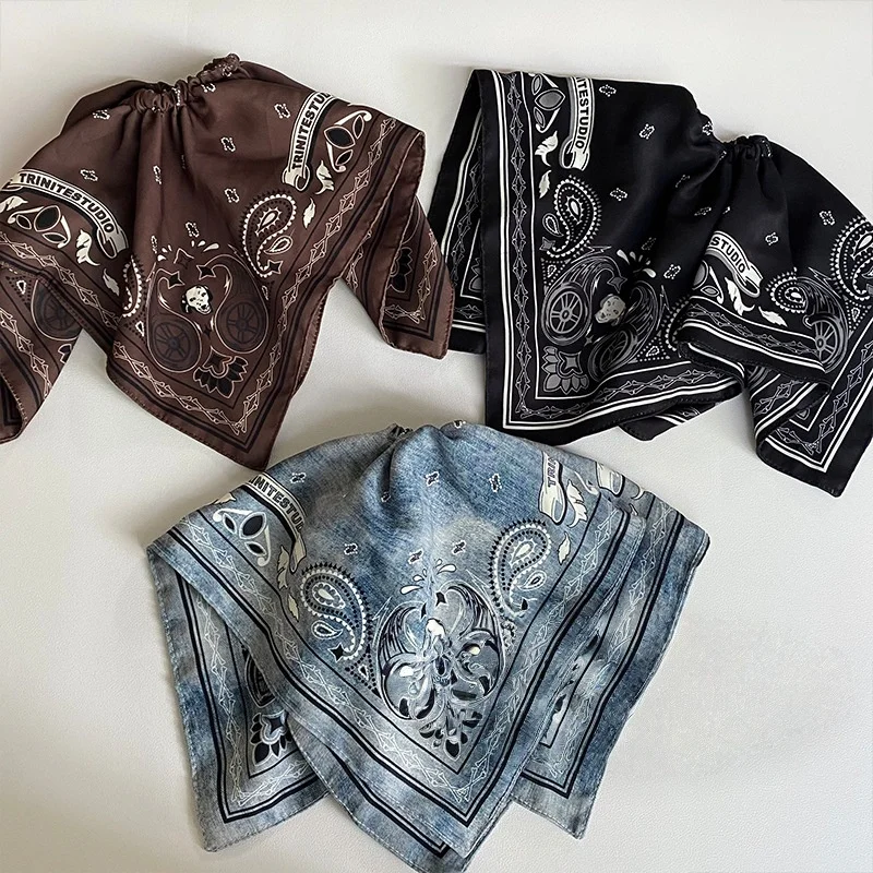 1PC Retro Bandana Print Extra-Large Scrunchie - A Unique, Stylish & Niche Hair Accessory for Tying Hair - view 3