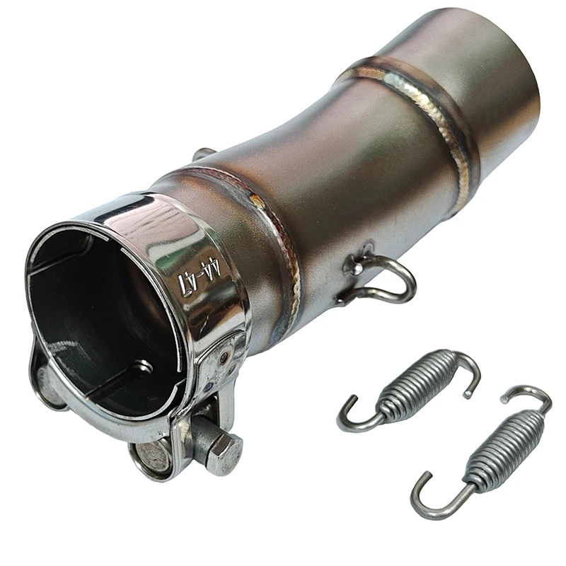 Motorcycle Exhaust Middle Link Pipe Connect 51mm Escape Muffler for Kawasaki Ninja400 Z400 2017-2024 Performance Upgrade