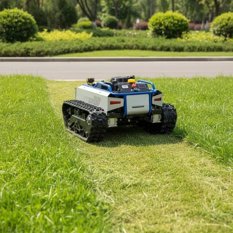 Yeoman YM550T Industrial DIY 4-Stroke Single Cylinder 24V Hybrid Remote Controlled Anti-Slip Crawler Walking Lawn Mower Snow