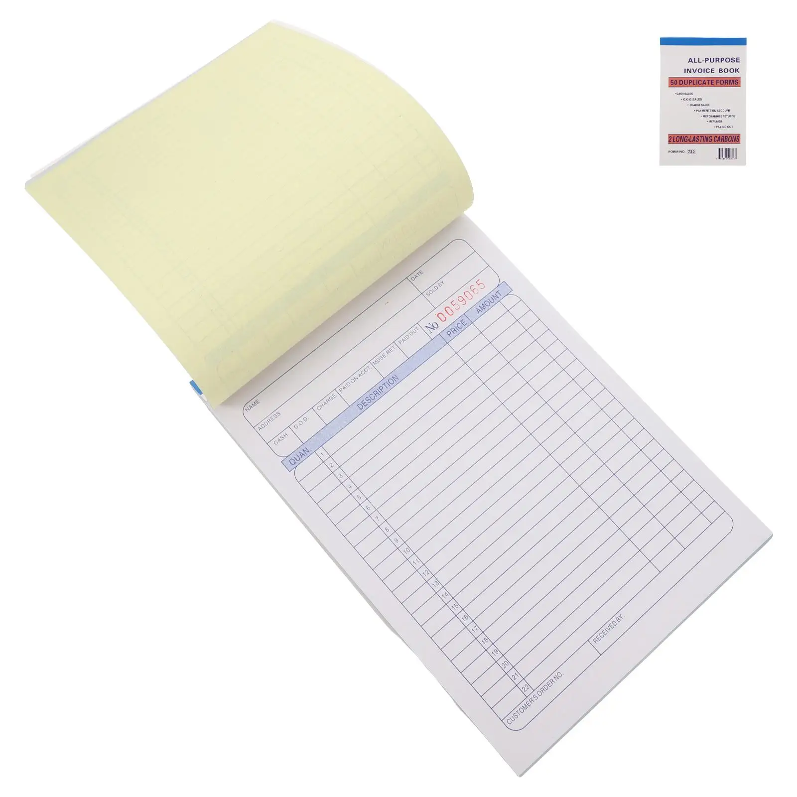 

Receipt Book Invoice Sales Receipts Books Order for Small Business Paper Invoices