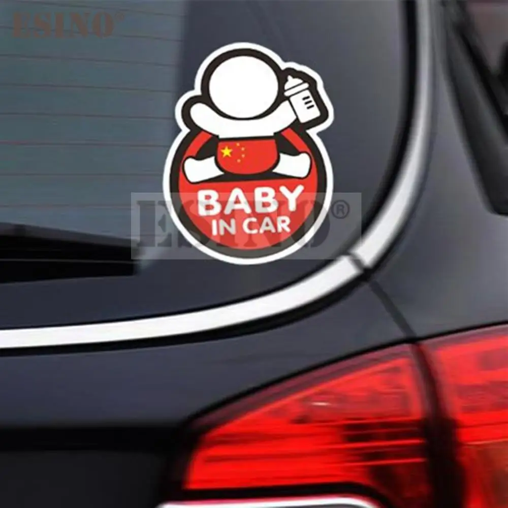 Car Styling creativo divertente bambino in auto Cartoon PVC decalcomania impermeabile carrozzeria specchietto posteriore vetro adesivo modello vinile