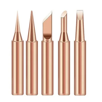 납땜 다리미 팁 I + B + K + 3C + 2.4D 전기 납땜 다리미 헤드, 납땜 스테이션 용접 장비용 구리 용접 헤드, 5 개