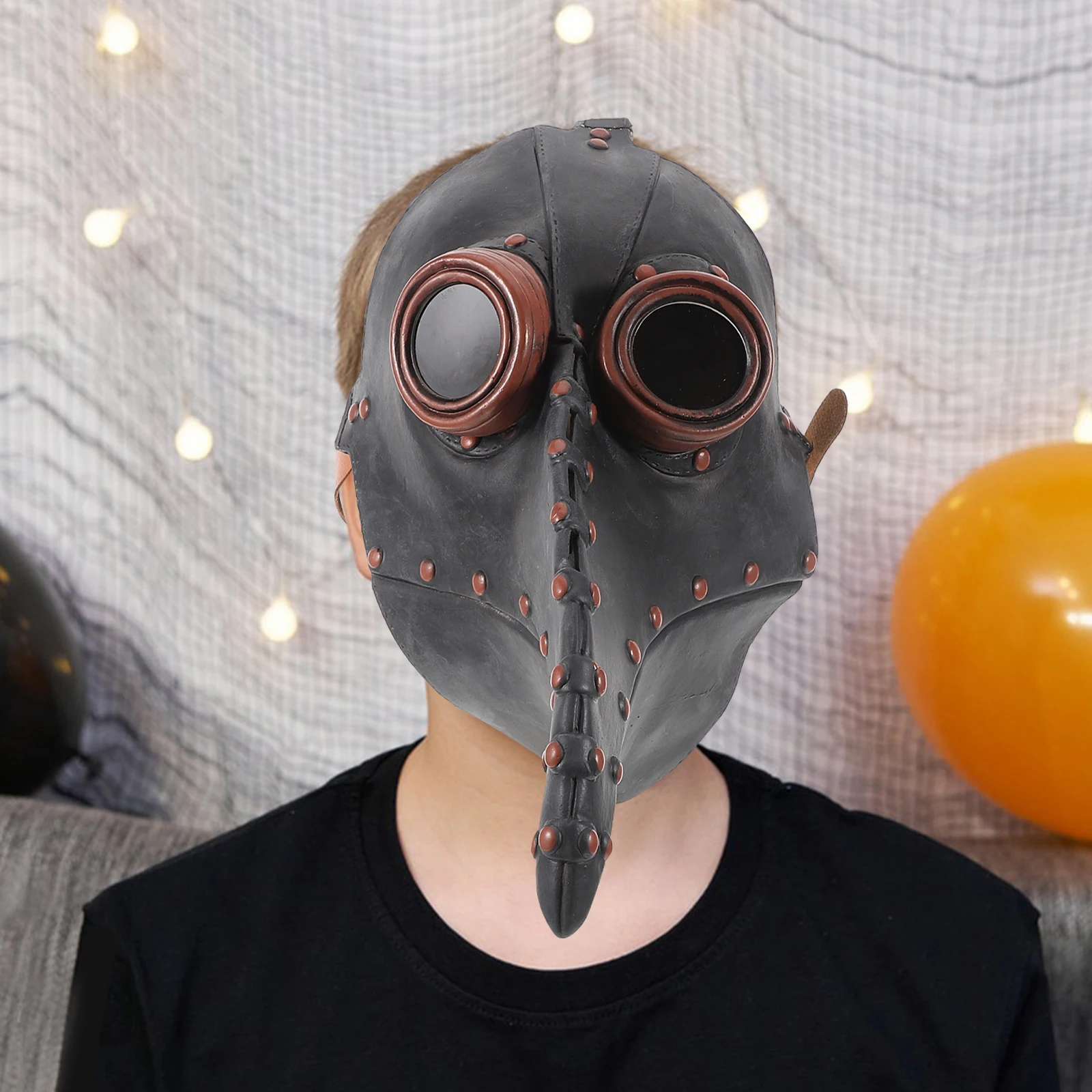 Máscara de bico assustador traje trajes máscaras de festa de halloween vintage punk steampunk multidão médico cosplay