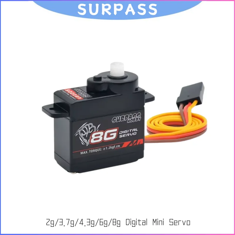 SURPASS HOBBY 2g 3.7g 4.3g 6g 8g Micro numérique Mini Servo métal plastique engrenage Rc Drone avion à voilure fixe voiture Robot