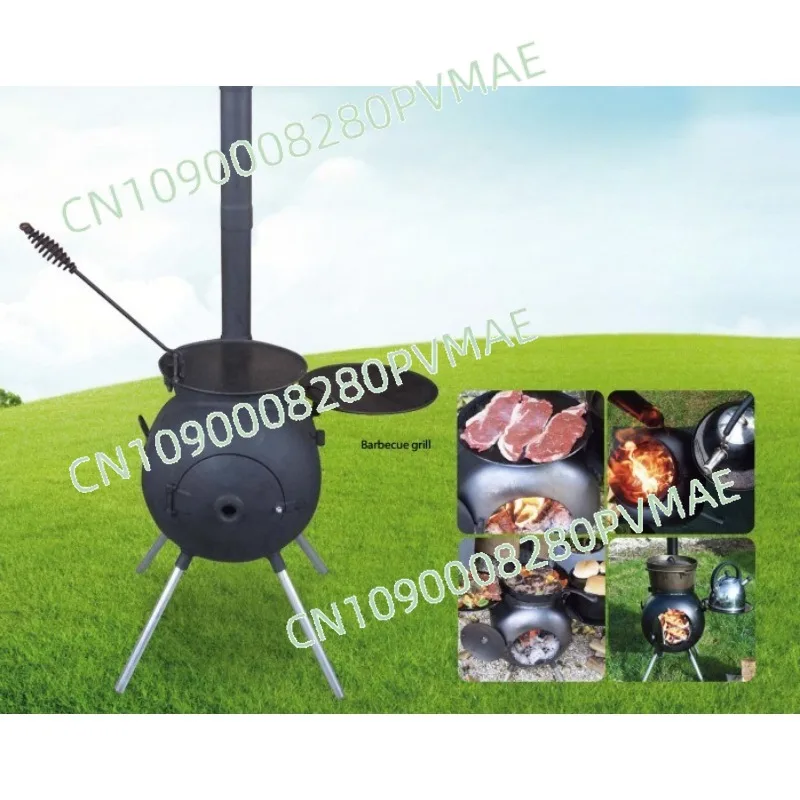 

Super strong iron grill mobile cooktop suitable for all cooking methods using wood charcoal