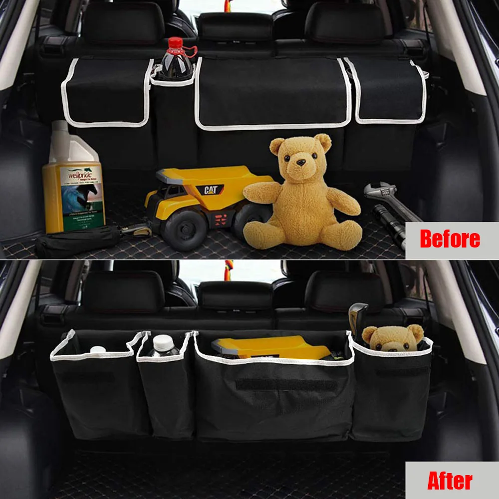 Car Trunk Suspension Storage Bag Large Capacity Multi-purpose Oxford Car Seat Backrest Organizer Automobile Interior