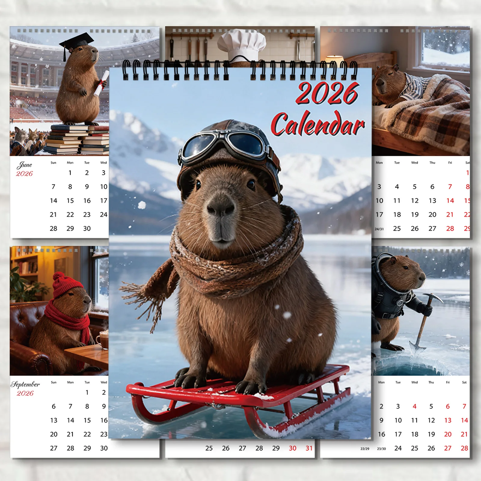 

1PC 2026 Wall Calendar Planner Featuring 12 Months, A4 Size, Calendar Hanging/Wall, Perfect Choice For Christmas, New Year Gift