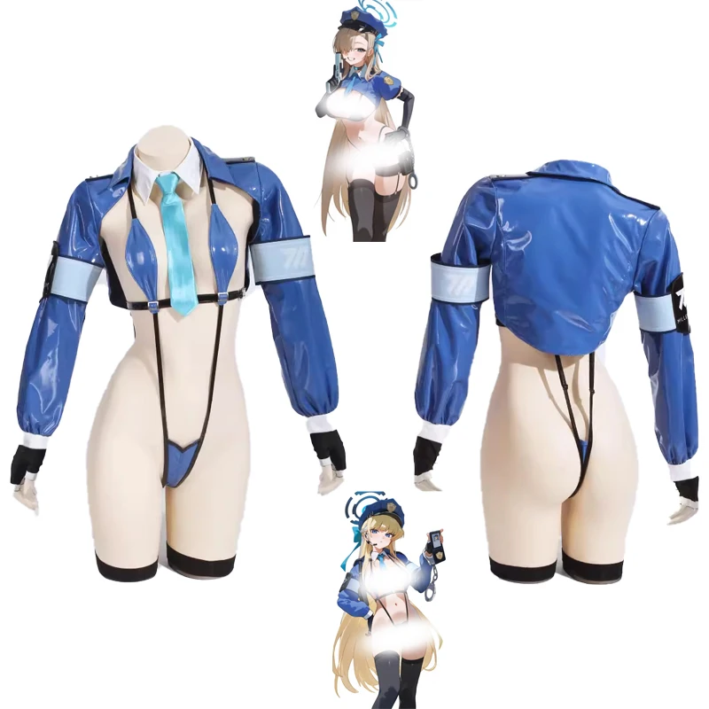 

Blue Archive Ichinose Asuna/Asuma Toki Cosplay Costume Sexy Female Anime Outfits Policewoman Uniform Women Halloween Suits Cos