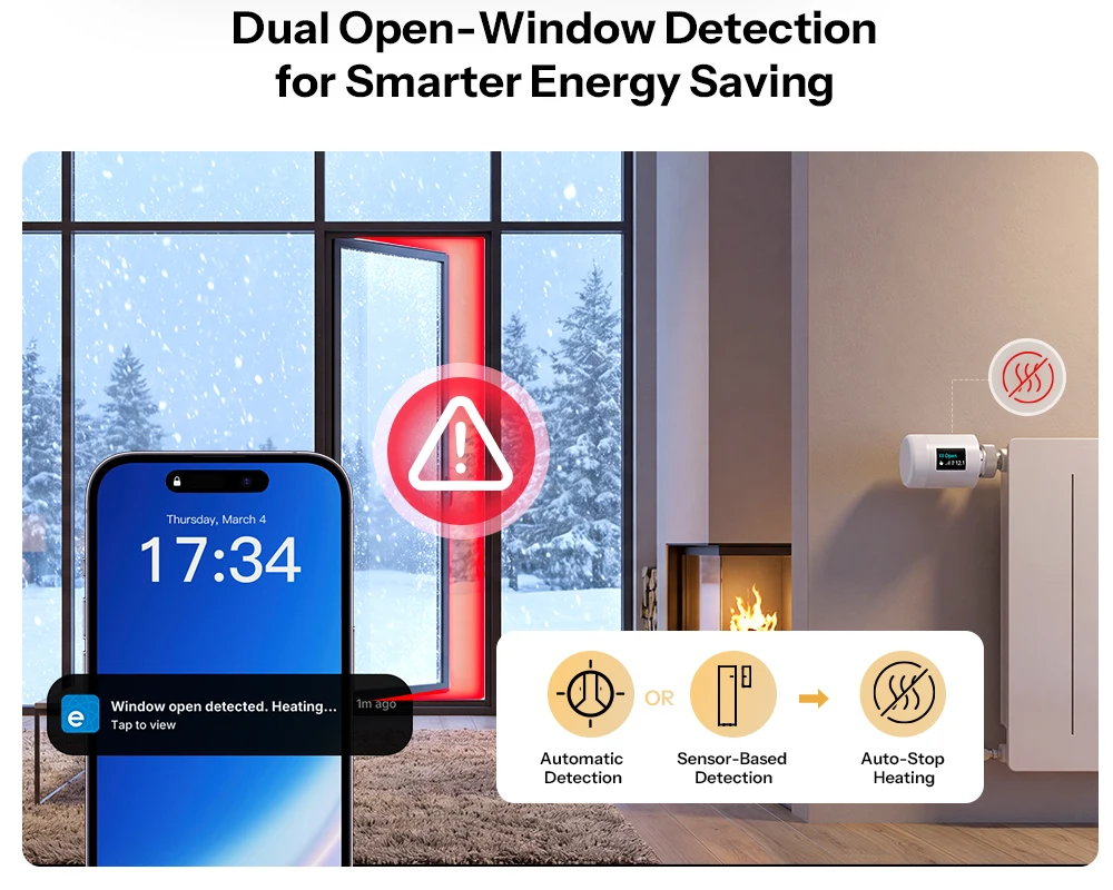 SONOFF TRV-ZBT Gen2 Zigbee Thermostatisches Heizkörperventil, Kompakter, Echtzeit-Temperatur, Präzise Temperaturregelung, Intelligente Zeitplanung – Detail 9